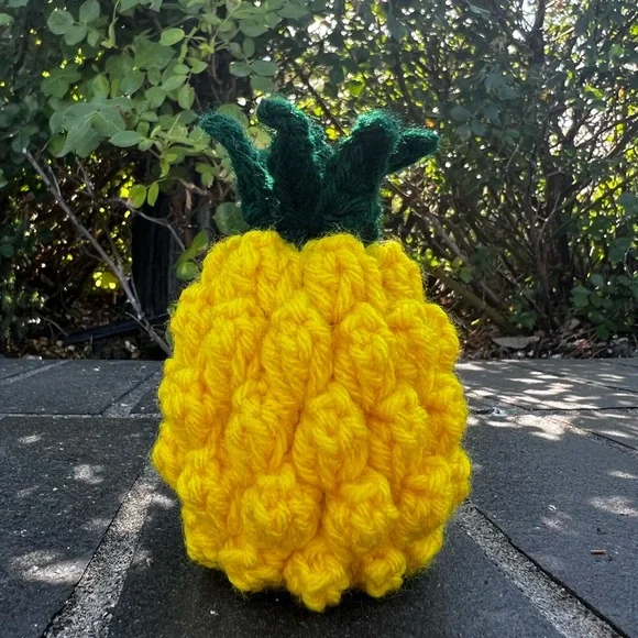 Hand Small Pineapple Desk Decor Plushie! - Picture 5 of 10